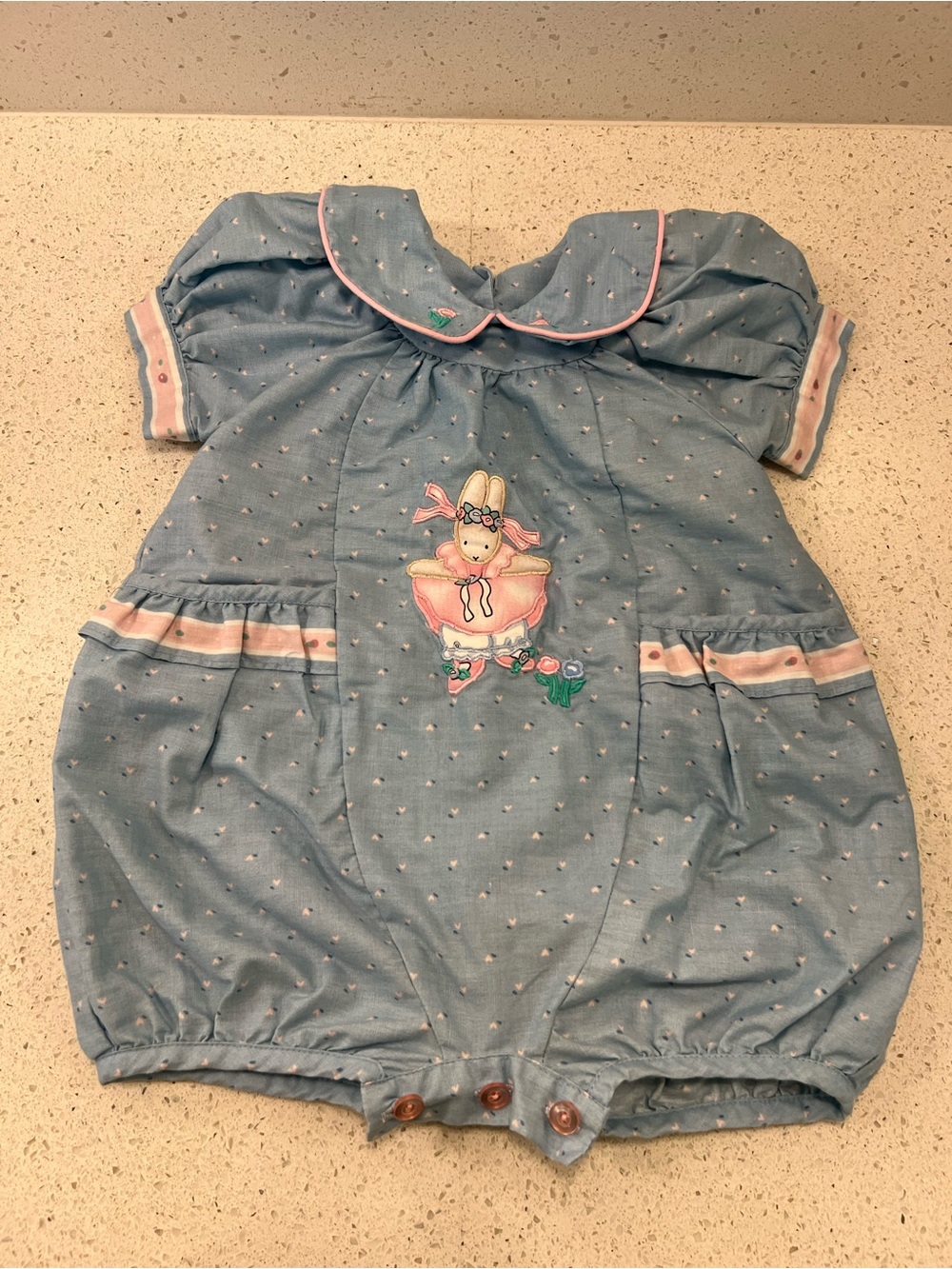 Daisy Kingdom Pink Blue Bunny Onesie Outfit